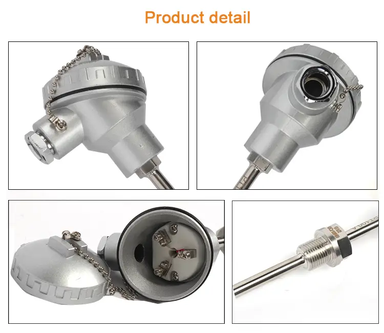 Thermometer Pt100 — Industrial Temperature Sensor Resistance Pt100 Thermocouple Double element 6