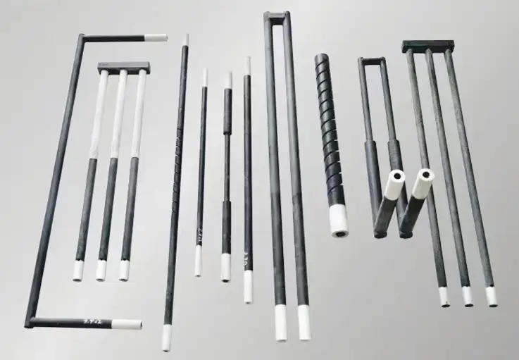 Heating Element Sic — cheap price industrial electric 1600c single double spiral sic rod silicone carbide heating element for Muffle Furnace 1