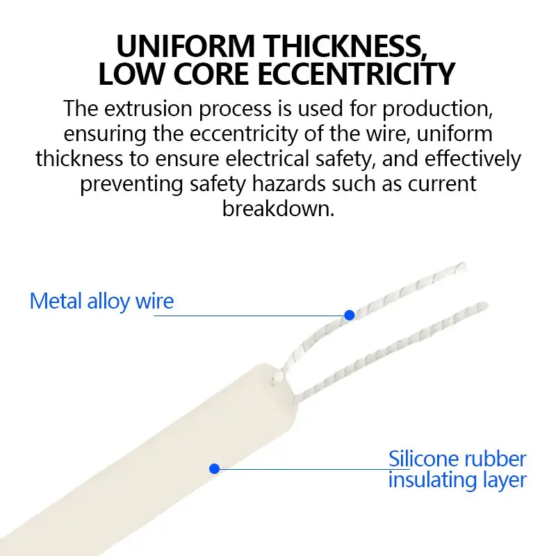 Flexible Silicon Heating Cable — silicon heating cable 7 3