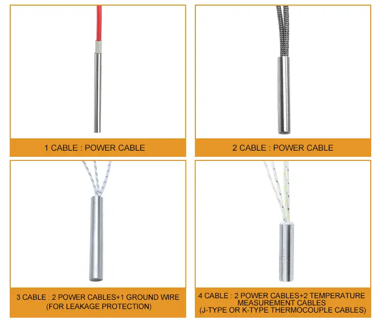 Finger Heater — 12v 24v 220v stainless steel industrial electric rod resistance heating element cartridge heater 7