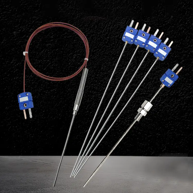T Type Thermocouple — stainless steel probe 1mm 2mm 3mm temperature sensor thermocouple type t with stainless tip for low temperature liquid nitrogen 1