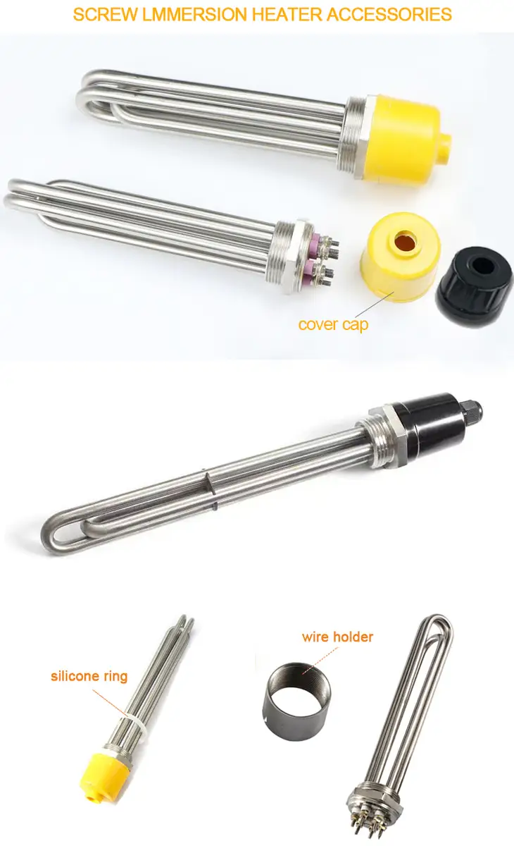 Heating Water Rod — 3kw/6kw/9kw/12kw/15kw Electric Industrial tubular immersion water heater for Liquid heating element 3