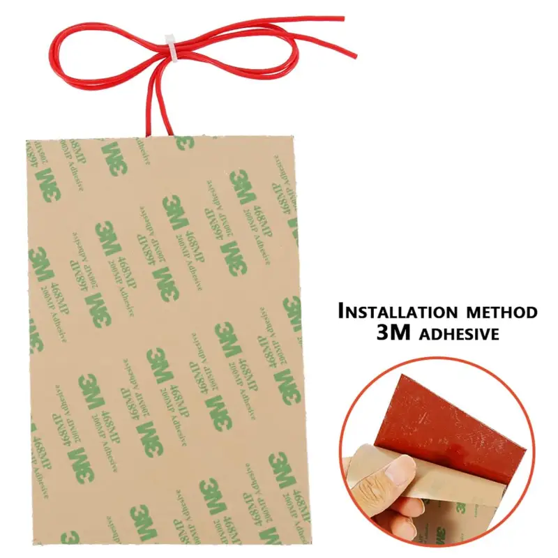 Silicone Rubber Heater Mat With 3m Adhesive — 220v rubber silicon heater 3