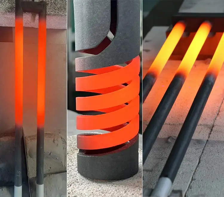 Heating Element Sic — cheap price industrial electric 1600c single double spiral sic rod silicone carbide heating element for Muffle Furnace 6