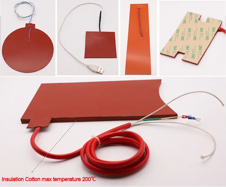 150W Silicone Heater Pad — 150W 120V 5X4inch flexible Silicone Engine Heater Car Oil Pan Electric Heating Pad for Car Engine 8