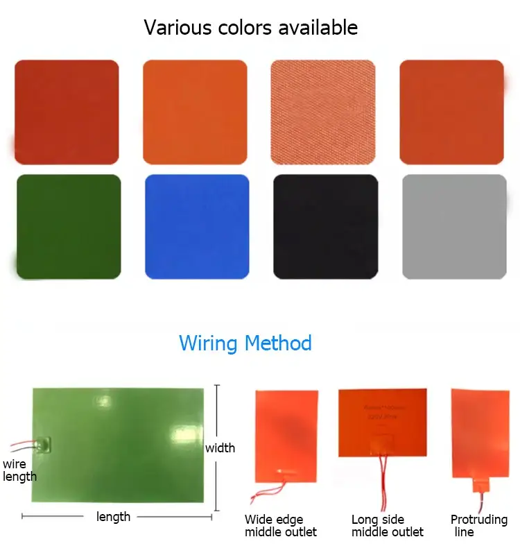 Flexible Silicone Heating Pad Heater — product detail 4