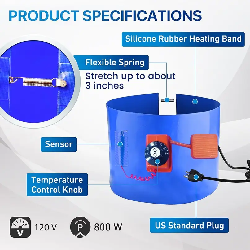 Flexible Pail Heater — Drum heater 7 3