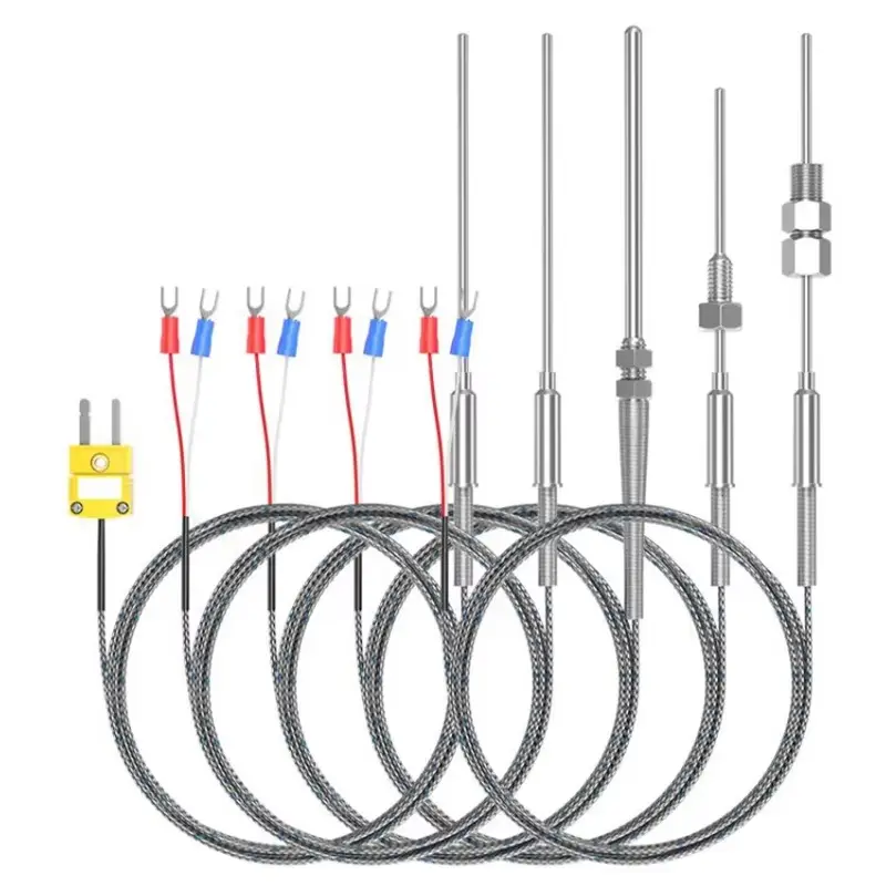 Screw Pt100 Rtd Temperature Sensor — 3 Wire Industrial Platinum High Temperature Sensor Thermocouple Pt100 Resistance Thermometer 2