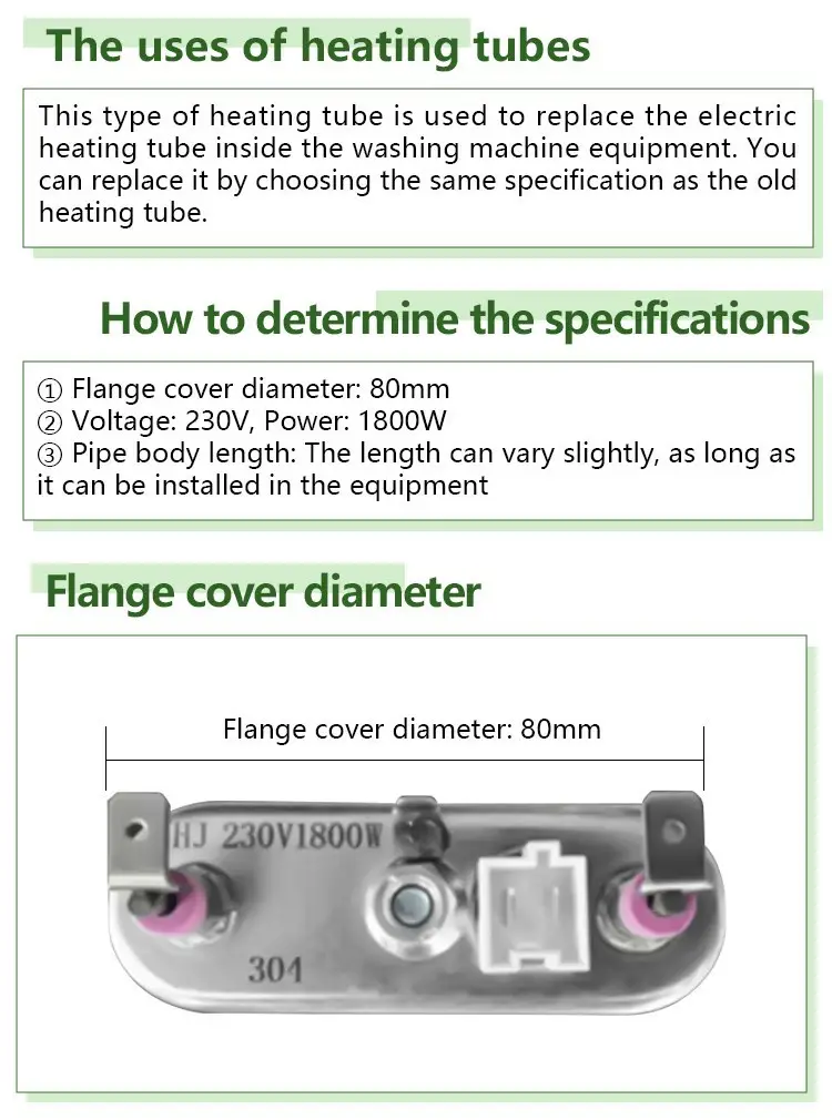 Washing Machine Electric Heating Element — product detail 4