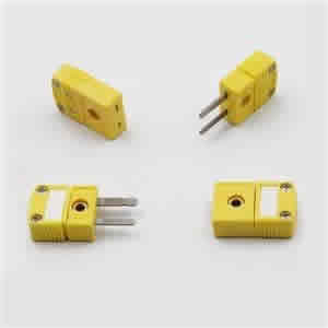 Yellow Mini K Type Thermocouple Connector Plug