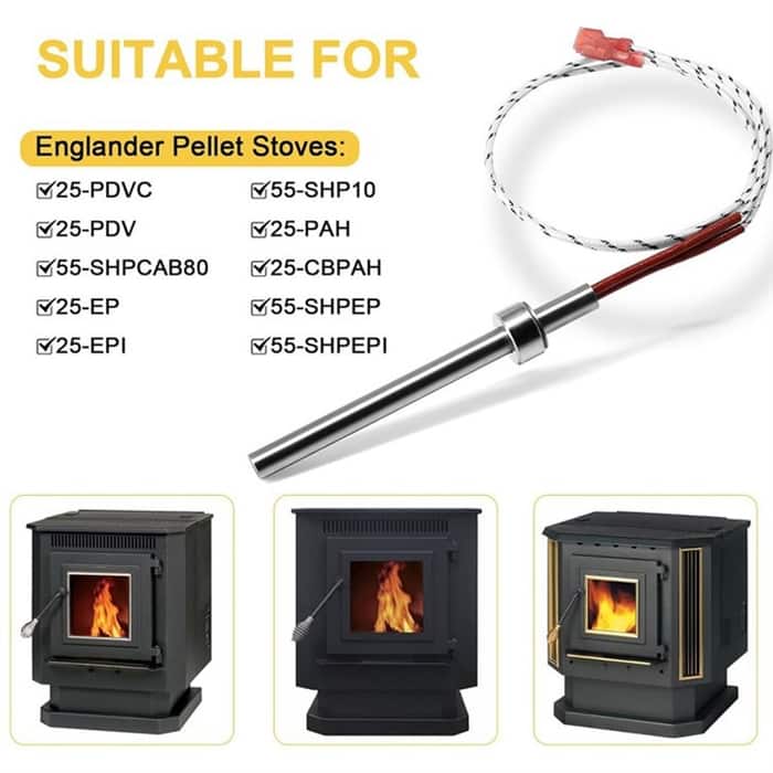 Hot Rod Ignitor for Englander Summers Heat Timber Ridge Pellet Stove